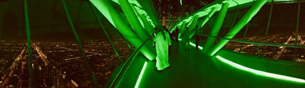 Sky bridge pano, Kingdom Center